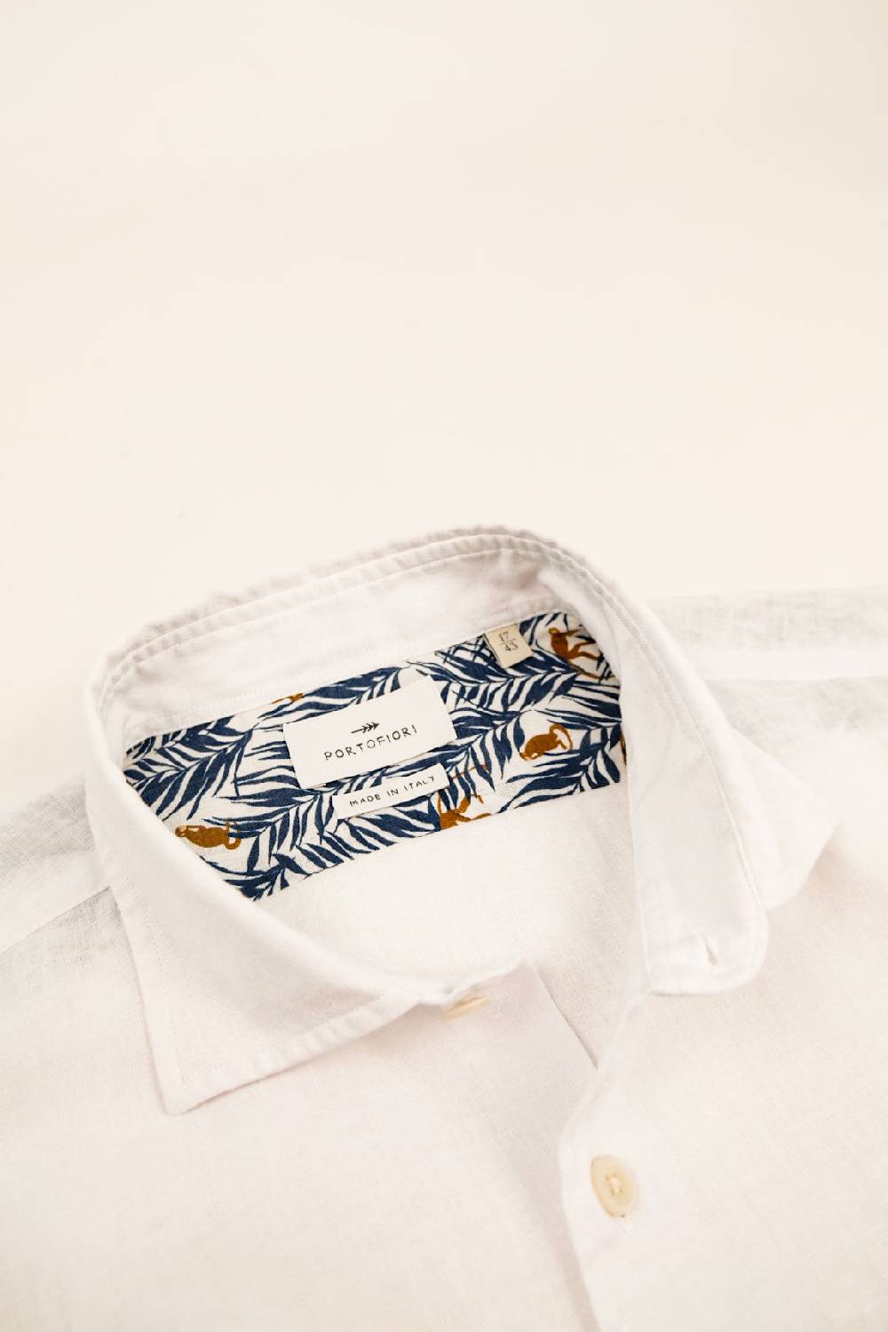 Portofiori CAMICIA MISTO LINO Vendita Calda