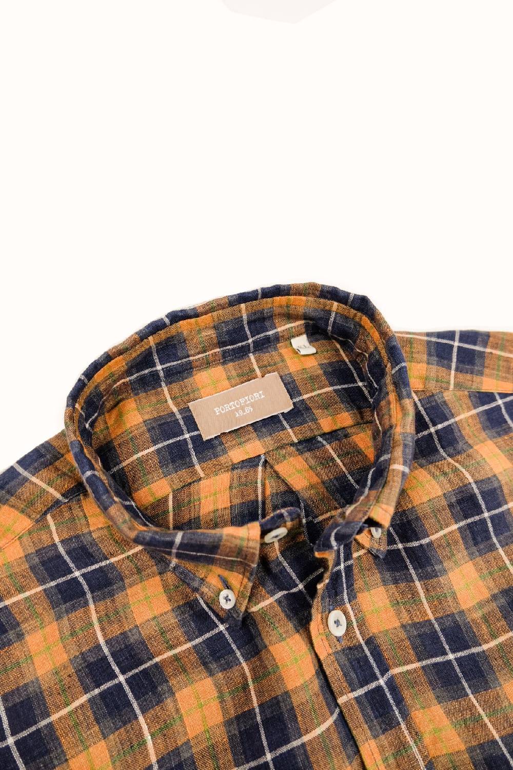 Portofiori CAMICIA FANTASIA MISTO LINO Negozio