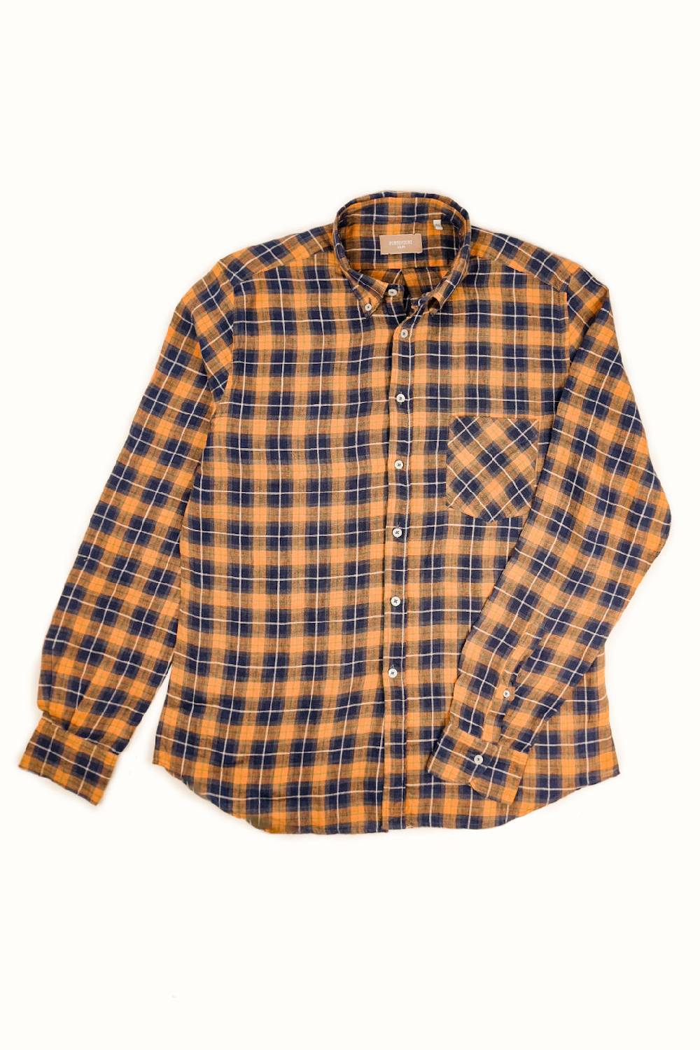 Portofiori CAMICIA FANTASIA MISTO LINO Negozio