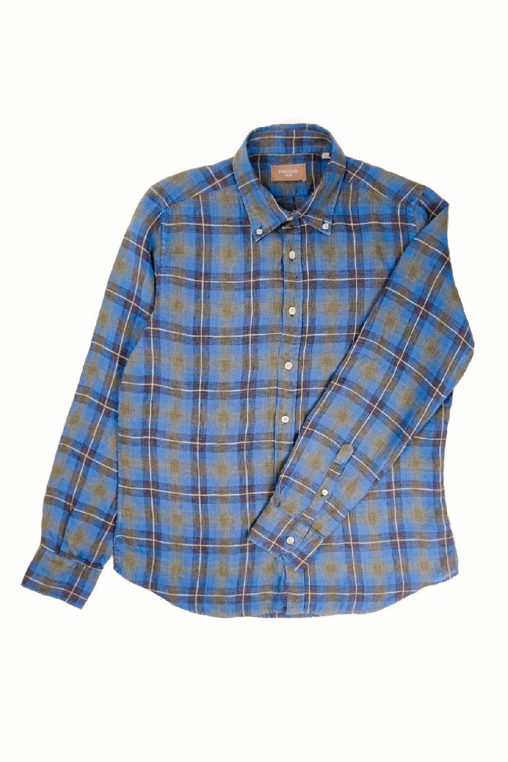 Portofiori CAMICIA FANTASIA MISTO LINO Negozio