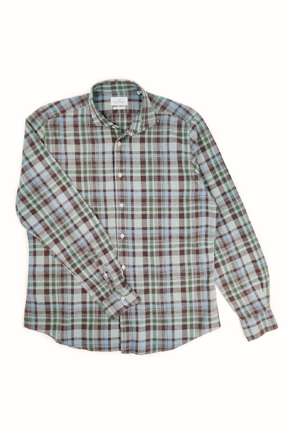 Portofiori CAMICIA FANTASIA MISTO LINO Nuova