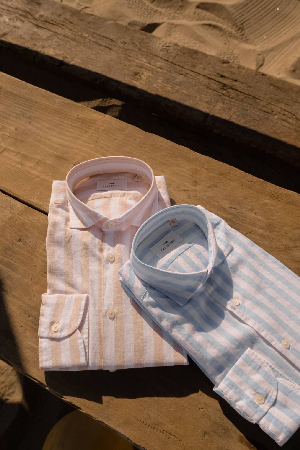 Portofiori CAMICIA RIGATA PURO LINO Moda
