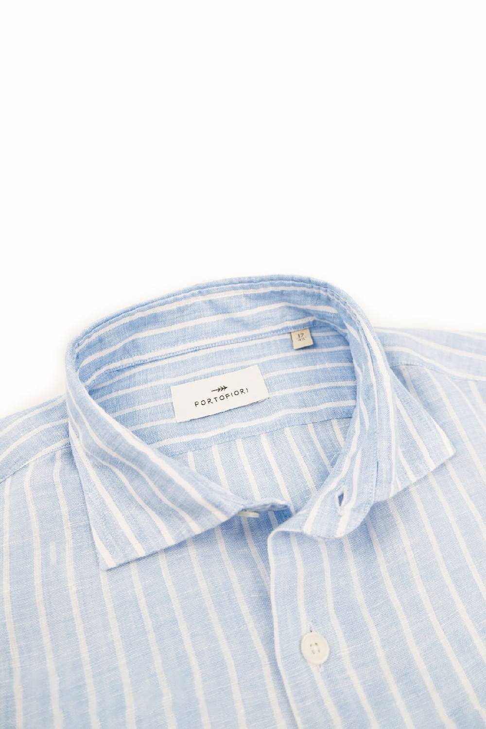 Portofiori CAMICIA RIGATA PURO LINO 2025