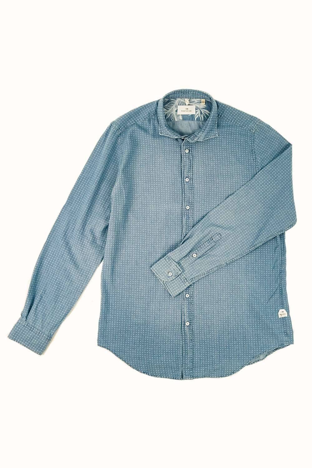 Portofiori CAMICIA DENIM STAMPATA Convenienza