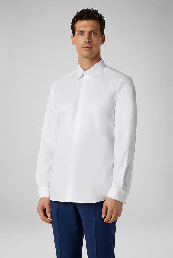 Pull Pal Zileri Camicia in puro cotone della linea Cerimonia con micro disegnature Economico
