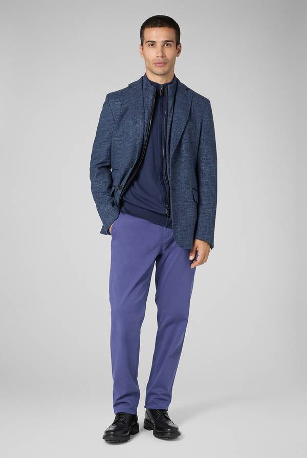 Pull Pal Zileri Pantaloni chino tinti in capo in cotone e tencel stretch Vendita Economica