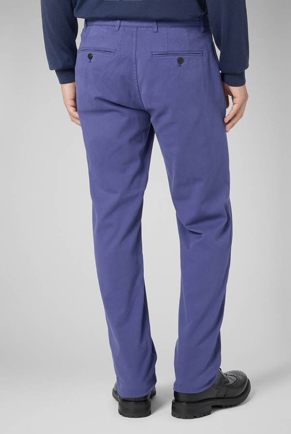Pull Pal Zileri Pantaloni chino tinti in capo in cotone e tencel stretch Vendita Economica