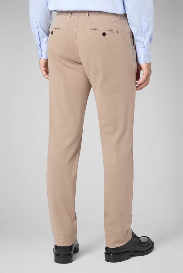 Pull Pal Zileri Pantaloni chino tinti in capo in cotone e tencel stretch Saldi Di Fabbrica