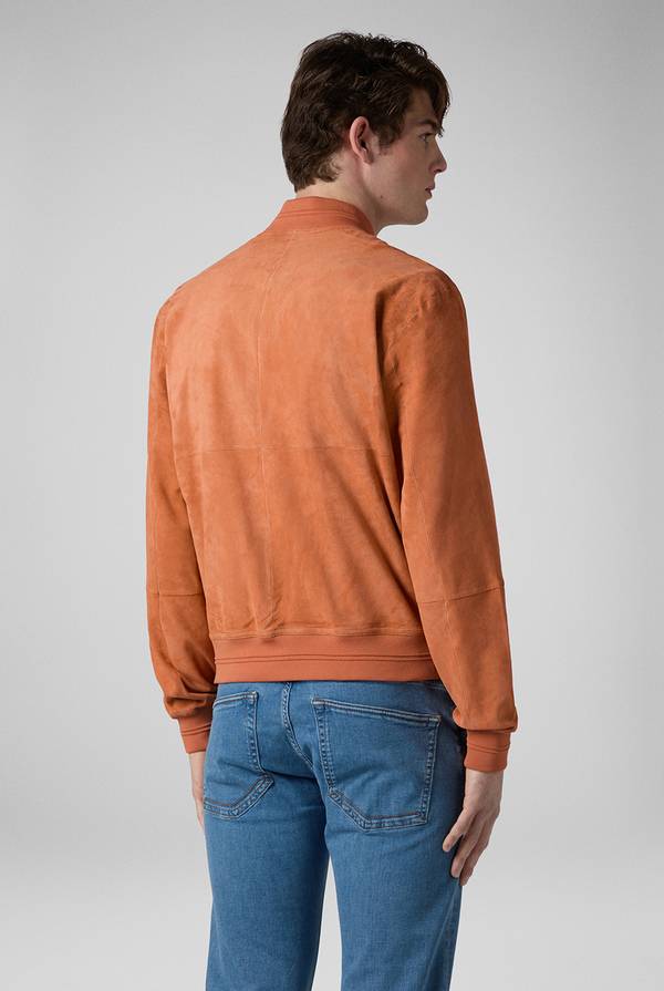 Pull Pal Zileri Bomber in suede color albicocca Fino Al -60%