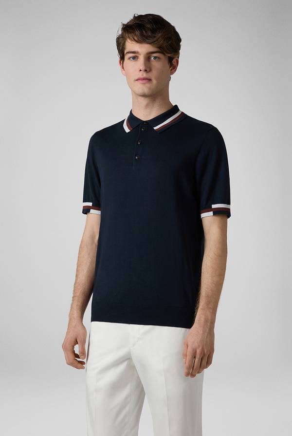 Pull Pal Zileri Polo in maglia con dettagli a contrasto Fino Al -60%