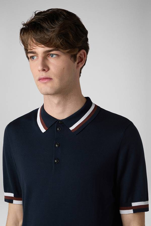 Pull Pal Zileri Polo in maglia con dettagli a contrasto Fino Al -60%