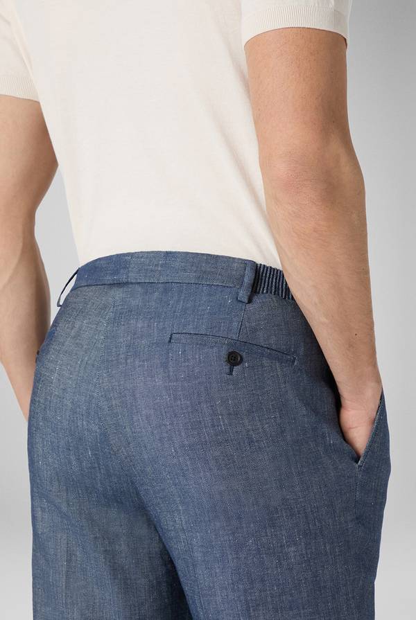 Pull Pal Zileri Pantalone in lino e cotone stretch In Vendita