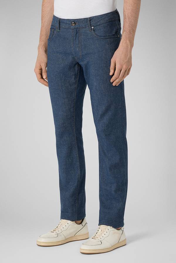 Pull Pal Zileri Denim 5 tasche effetto lino Vendite Flash