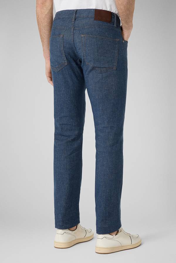 Pull Pal Zileri Denim 5 tasche effetto lino Vendite Flash