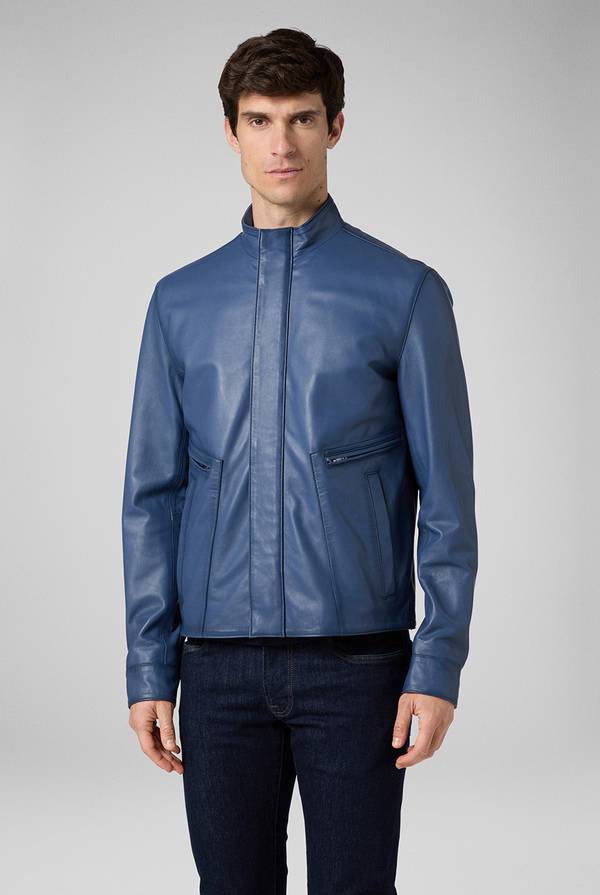 Pull Pal Zileri Biker in nappa color anice Vendita