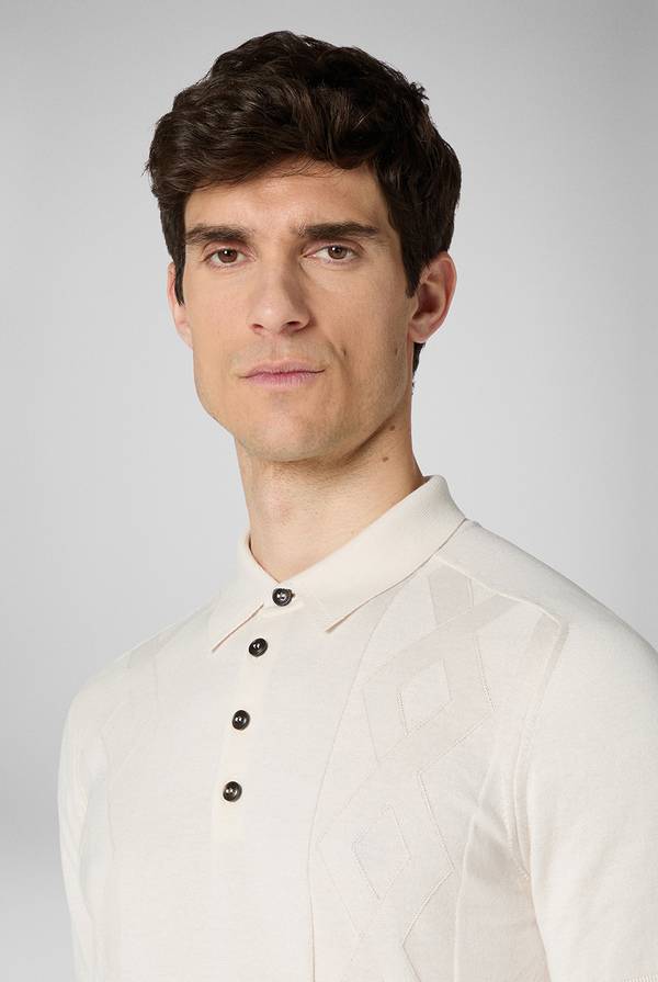 Pull Pal Zileri Polo in maglia con calati Pezzi Unici
