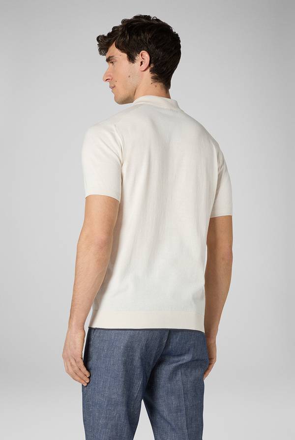 Pull Pal Zileri Polo in maglia con calati Pezzi Unici