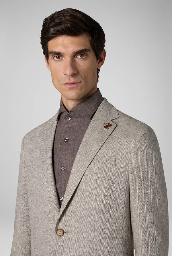 Pull Pal Zileri Giacca Brera in lino e cotone Negozi Online