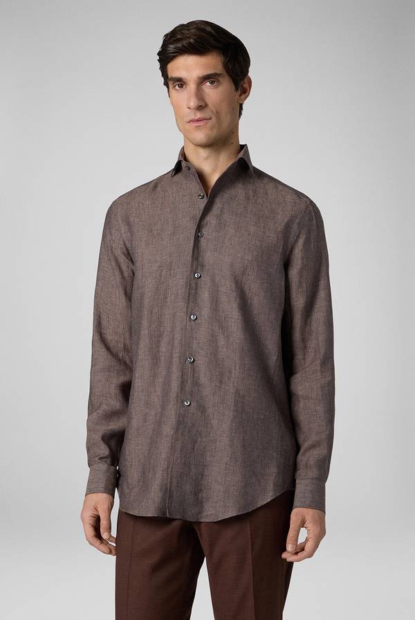 Pull Pal Zileri Camicia in lino marrone Acquista Ora