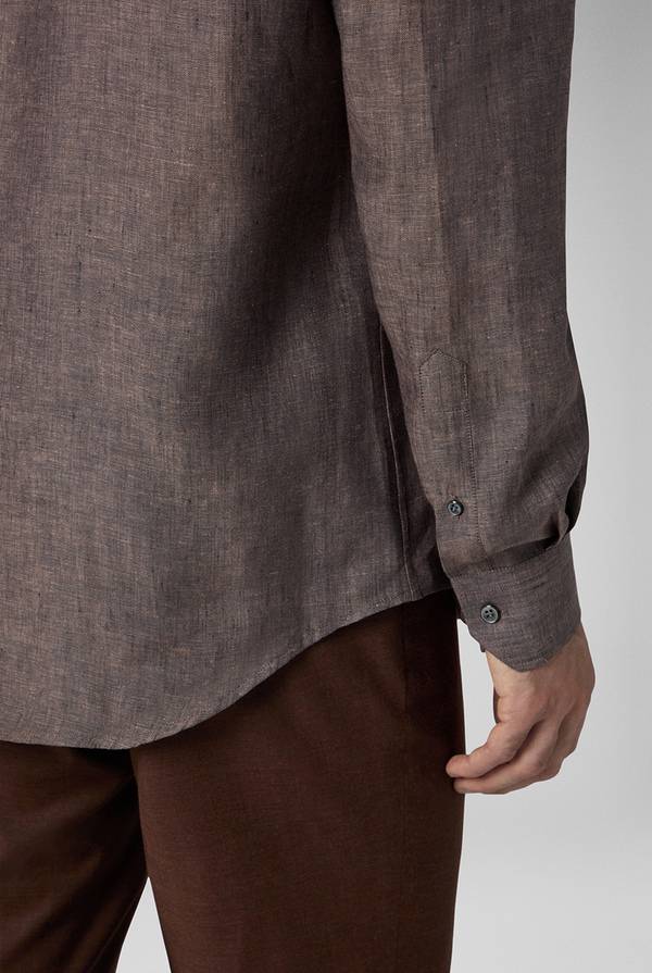 Pull Pal Zileri Camicia in lino marrone Acquista Ora