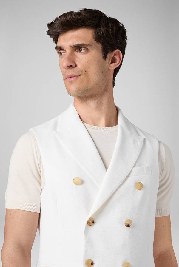 Pull Pal Zileri Gilet doppiopetto bianco con macro bottoni Economico