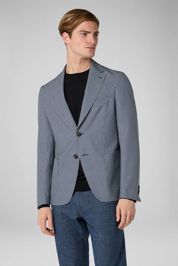 Pull Pal Zileri Giacca Effortless in jersey con motivo pied de poule Online