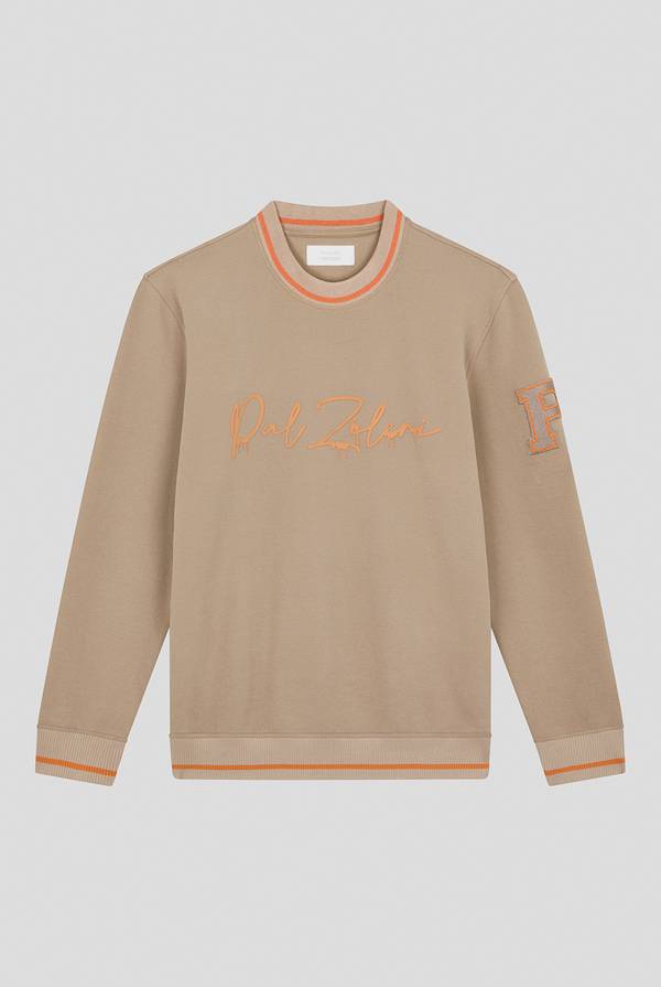 Pull Pal Zileri Felpa in cotone stretch con logo Outlet