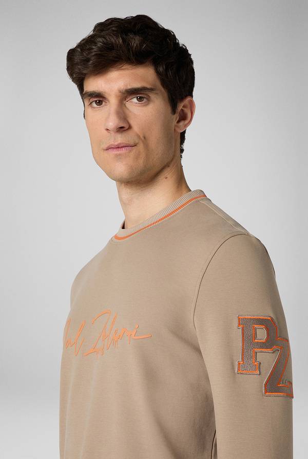 Pull Pal Zileri Felpa in cotone stretch con logo Outlet