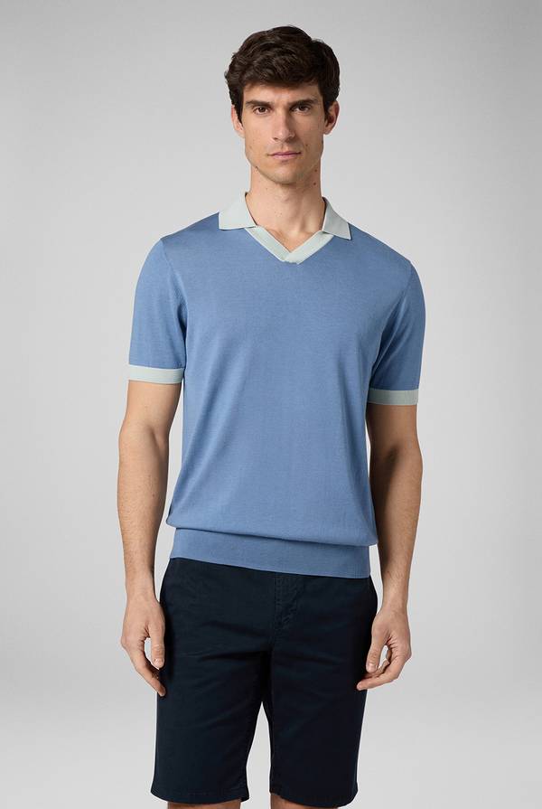 Pull Pal Zileri Polo a maniche corte con scollo a V Vendita Calda