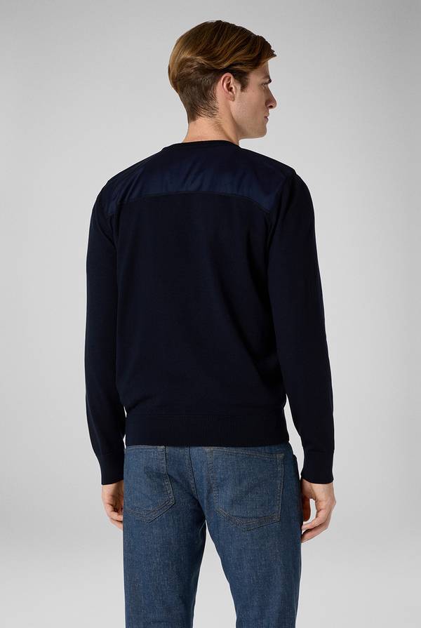 Pull Pal Zileri Girocollo in lana con dettagli in nylon Offerta settimanale