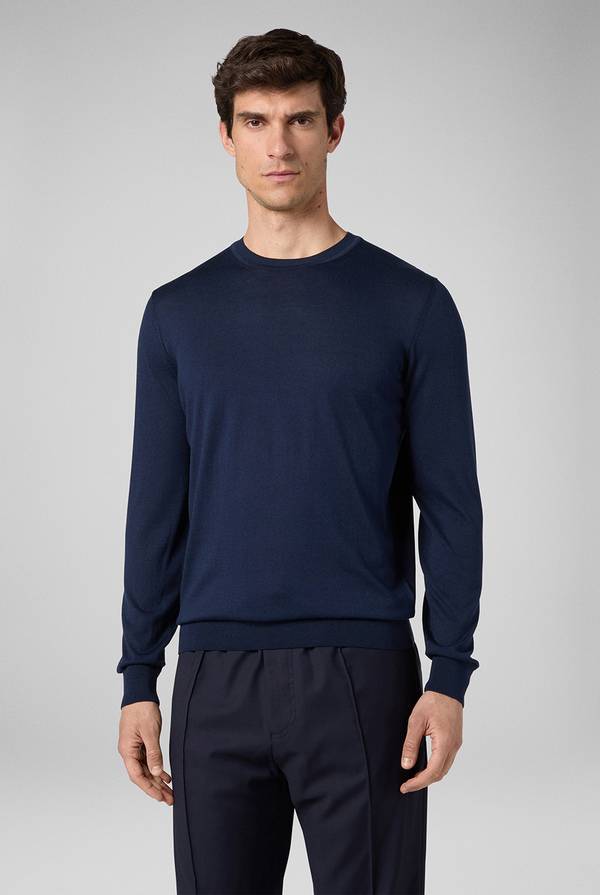 Pull Pal Zileri Girocollo in seta e cotone Saldi Di Fabbrica