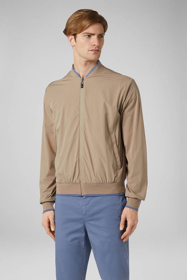 Pull Pal Zileri Bomber in soft shell color tortora Negozio