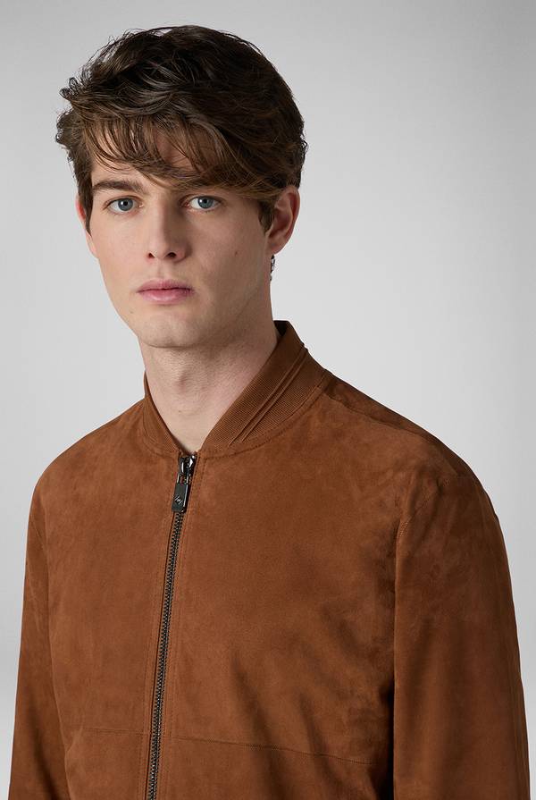 Pull Pal Zileri Bomber in suede marrone Moda