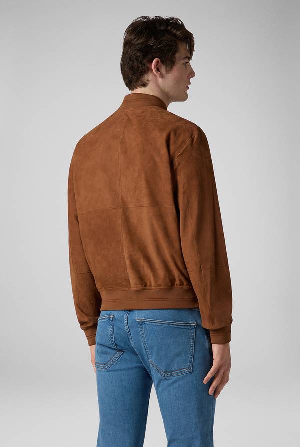 Pull Pal Zileri Bomber in suede marrone Moda