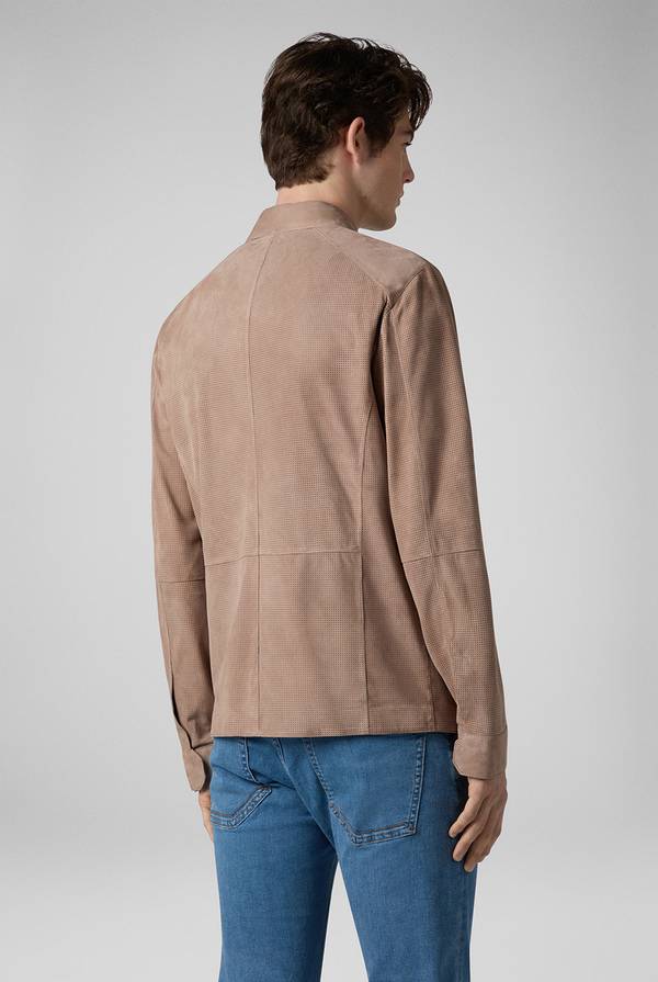 Pull Pal Zileri Overshirt in suede e nappa micro perforata In Linea