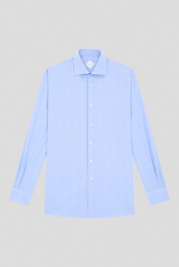 Pull Pal Zileri Camicia Principe di Galles azzurra Soddisfazione Garantita