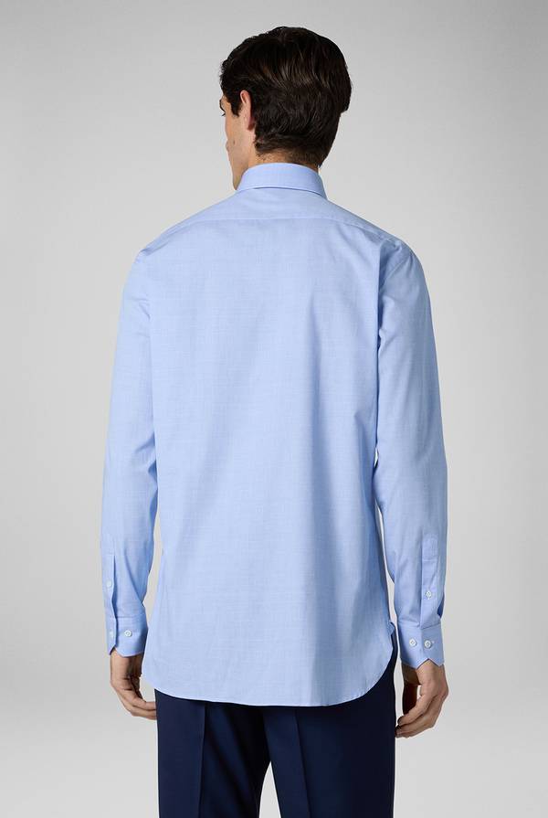 Pull Pal Zileri Camicia Principe di Galles azzurra Soddisfazione Garantita