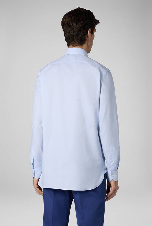 Pull Pal Zileri Camicia azzurra con micro struttura Acquista Ora