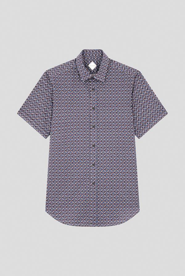 Pull Pal Zileri Camicia bowling stampata nei toni dell'azzurro, bianco e bordeaux Novità