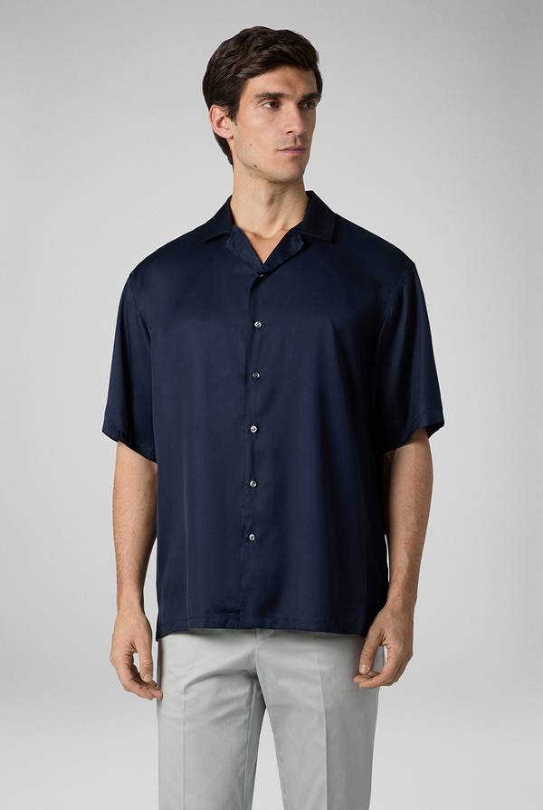 Pull Pal Zileri Camicia bowling blu navy Italia