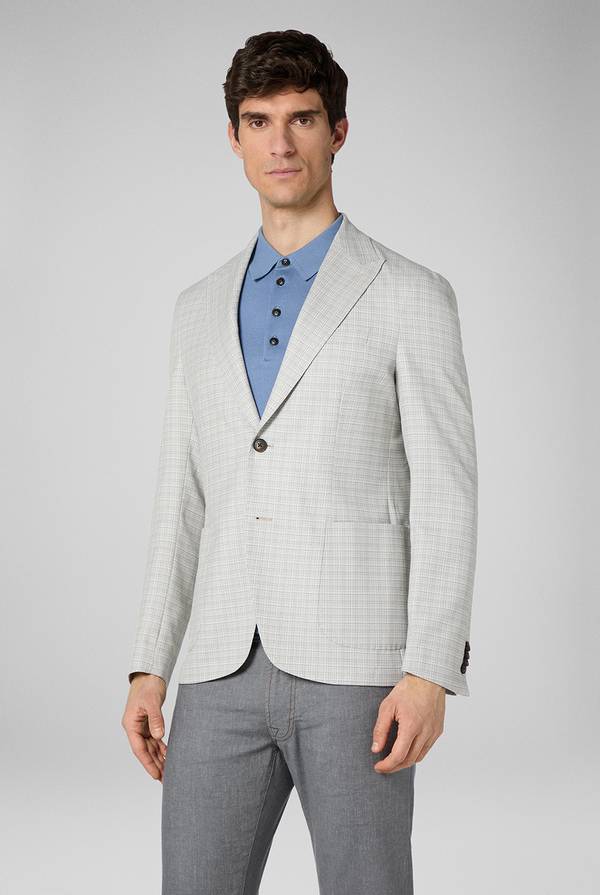 Pull Pal Zileri Giacca Effortless con motivo micro check Sconto