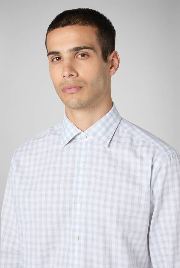 Pull Pal Zileri Camicia micro fantasia con collo Milano In Vendita