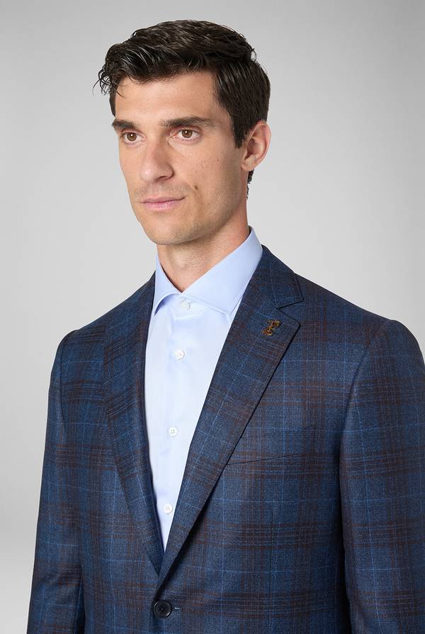 Pull Pal Zileri Giacca Vicenza in pura lana con motivo Principe di Galles interamente foderata Vendita Calda