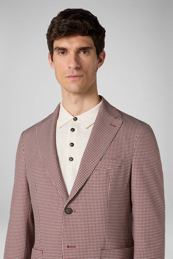 Pull Pal Zileri Giacca Effortless in jersey con motivo pied de poule Nuovo
