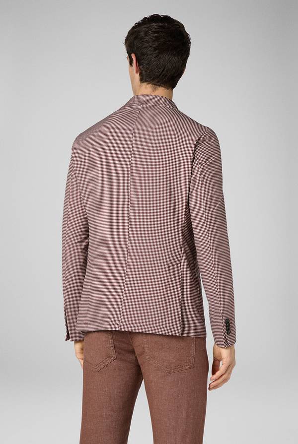 Pull Pal Zileri Giacca Effortless in jersey con motivo pied de poule Nuovo