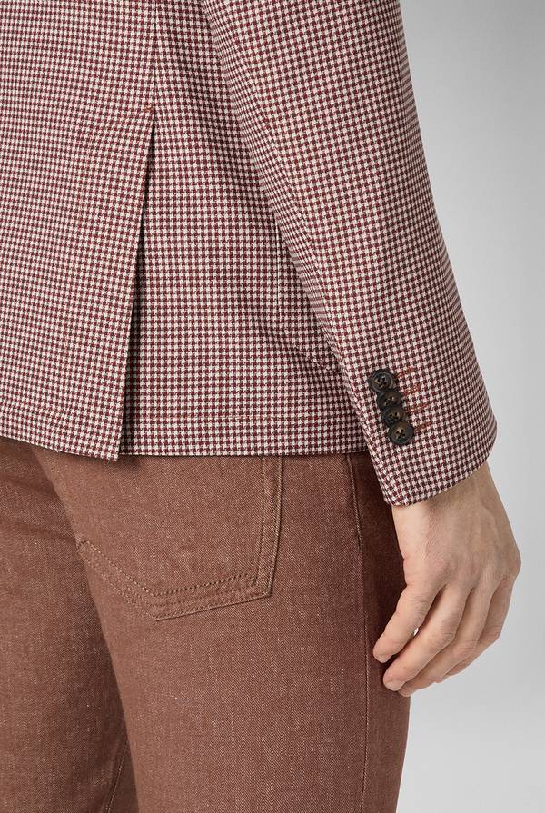 Pull Pal Zileri Giacca Effortless in jersey con motivo pied de poule Nuovo