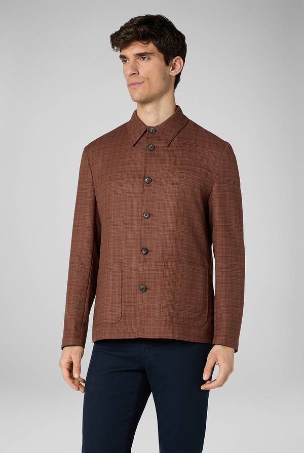 Pull Pal Zileri Giacca camicia con motivo micro check Qualità