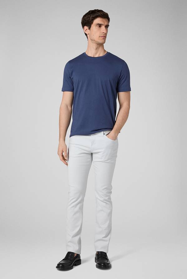 Pull Pal Zileri T-Shirt in cotone nel colore blu Vendita Calda