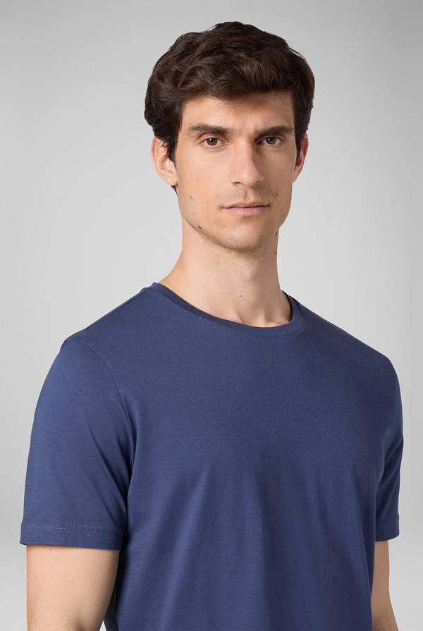 Pull Pal Zileri T-Shirt in cotone nel colore blu Vendita Calda