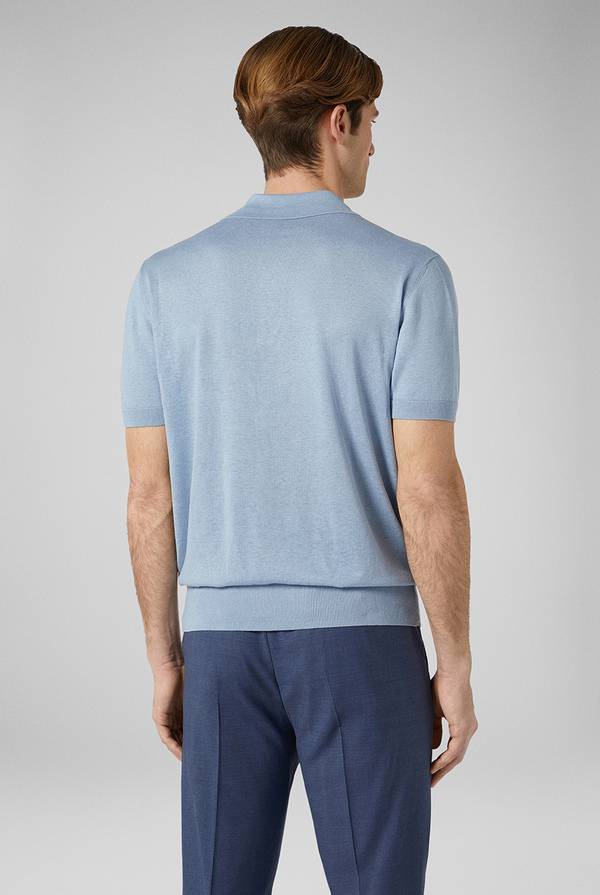 Pull Pal Zileri Polo in maglia di lino e seta Saldi Di Fabbrica